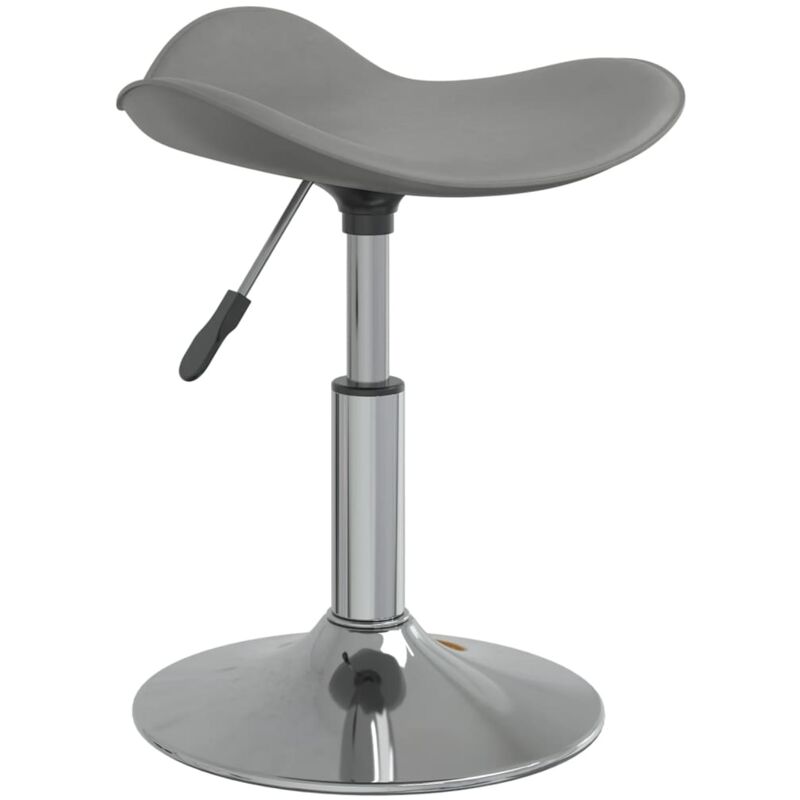 

vidaXL Sillón de masaje de acero cromado y cuero artificial gris - Gris