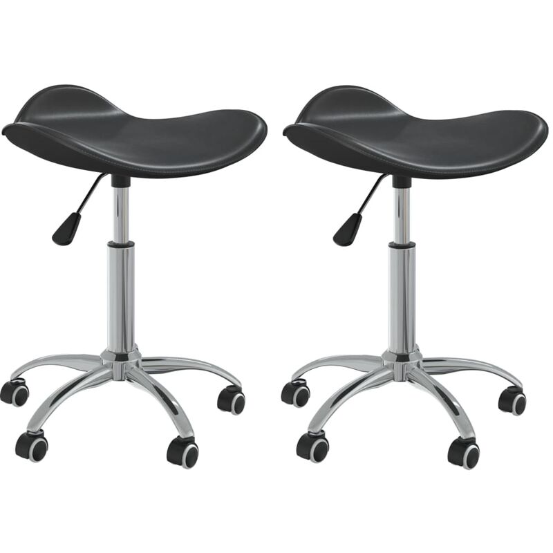 

Sillas de comedor giratorias cuero sintético 2 unidades negro - Negro - Vidaxl