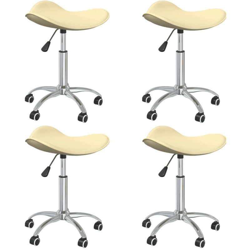 

Sillas de comedor giratorias cuero sintético 4 unidades color cre - Crema - Vidaxl