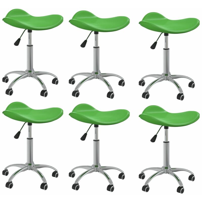 

Sillas de comedor giratorias cuero sintético 6 unidades verde - Verde - Vidaxl