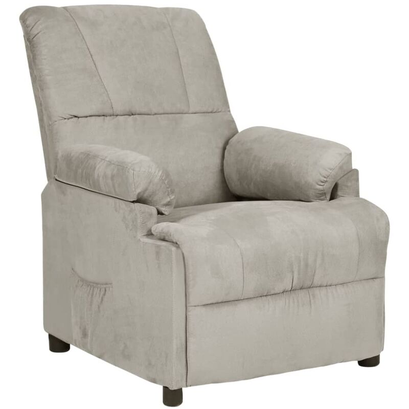 

Sillón de masaje eléctrico piel de ante sintética gris claro - Gris - Vidaxl