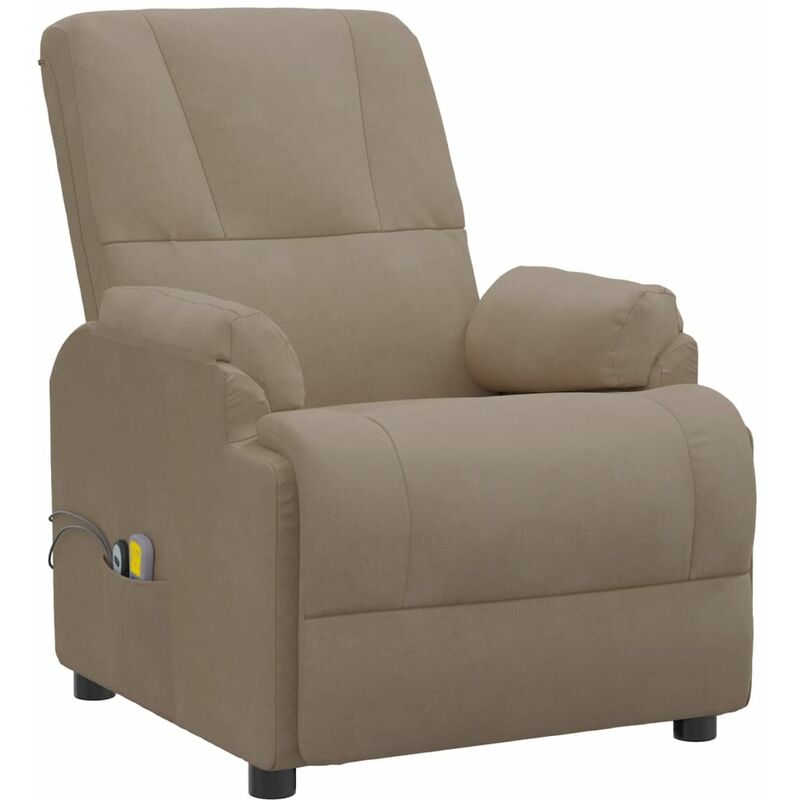 

Sillón de masaje eléctrico piel de ante sintético gris taupe - Gris Topo - Vidaxl
