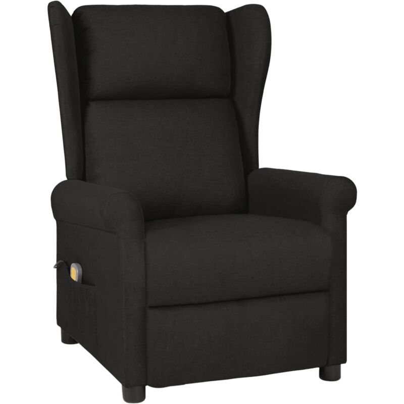 

Sillón de masaje reclinable de tela negro - Negro - Vidaxl