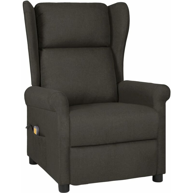 

vidaXL Sillón de masaje reclinable de tela gris taupé - Gris Topo