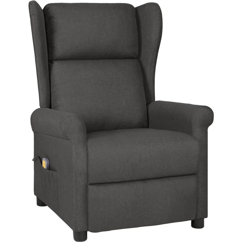 

Sillón de masaje reclinable de tela gris oscuro - Gris - Vidaxl