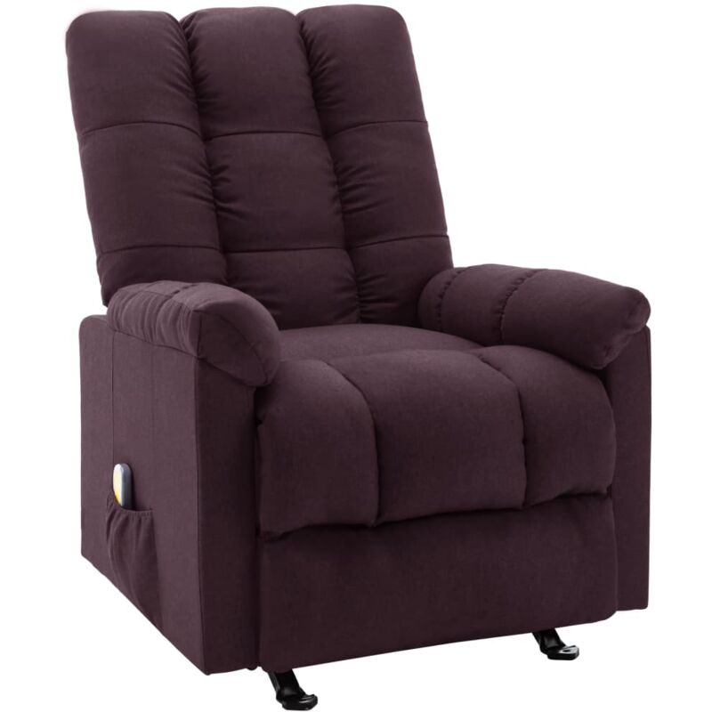 

Sillón de Masaje Reclinable de Tela Morado - Crema - Vidaxl