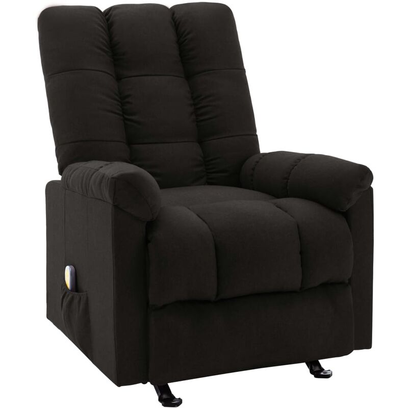 

Sillón de Masaje Reclinable de Tela Negro - Negro - Vidaxl