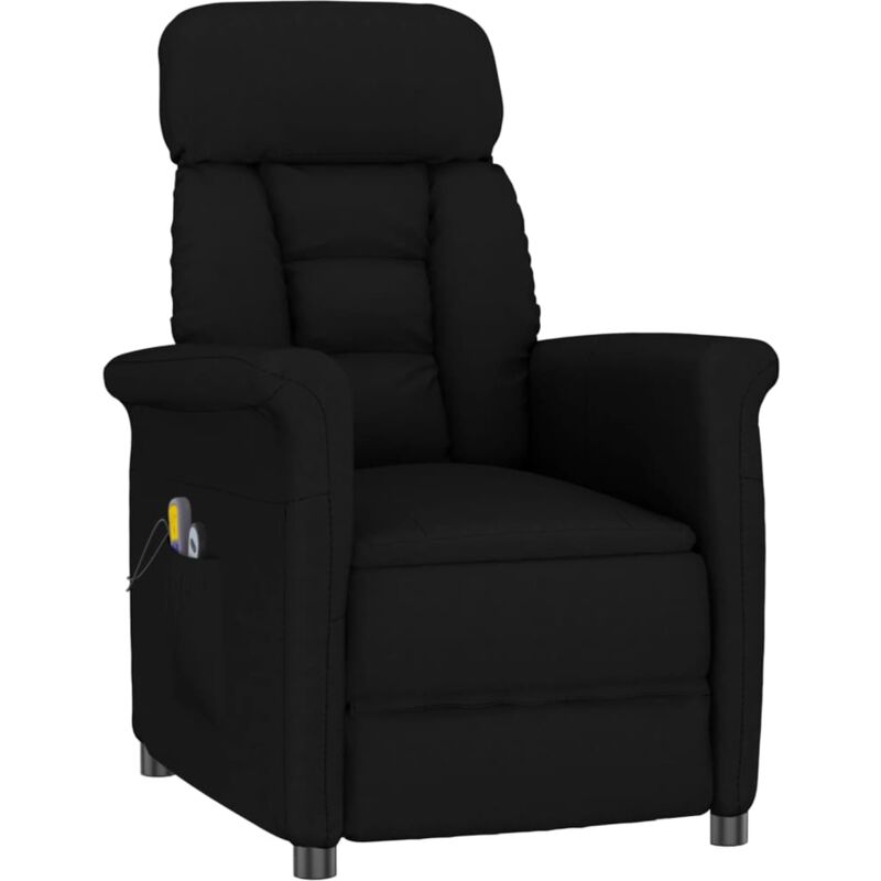 

Sillón masaje eléctrico reclinable piel sintética ante negro - Negro - Vidaxl