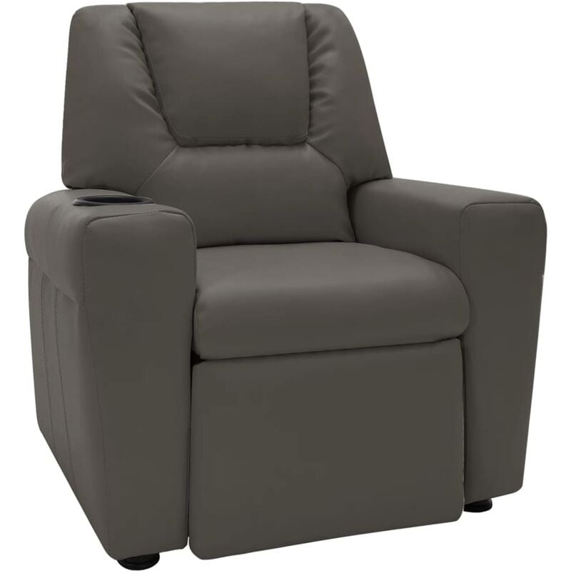 

Sillón Infantil Reclinable Cuero Sintético Gris - Antracita - Vidaxl