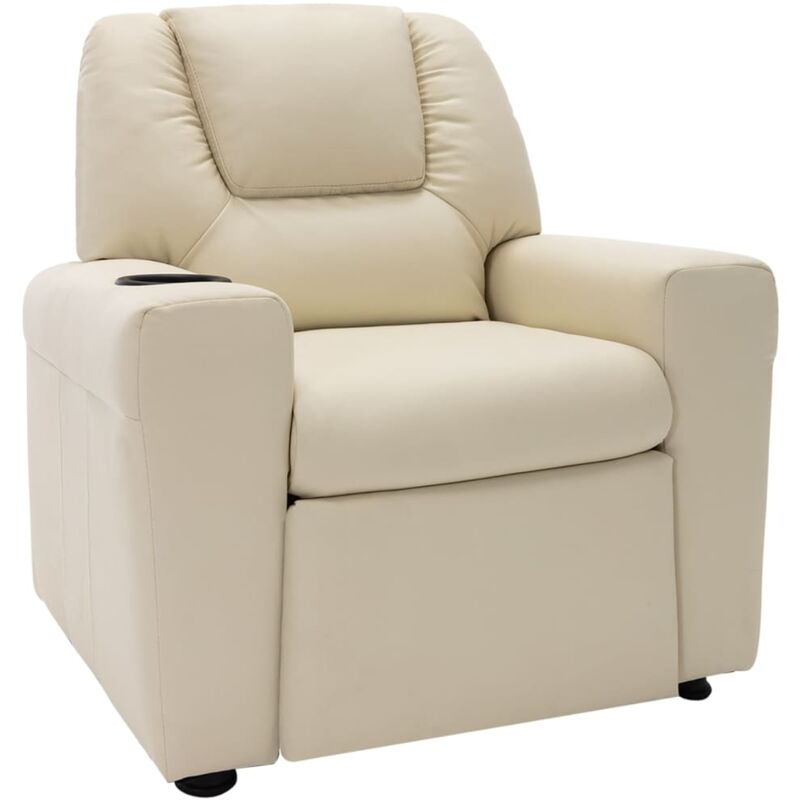 

Sillón Infantil Reclinable Cuero Sintético Blanco Crema - Blanco - Vidaxl