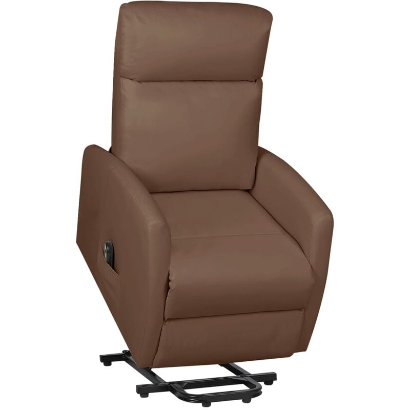 

Sillón reclinable de pie de cuero sintético marrón - Marrón - Vidaxl