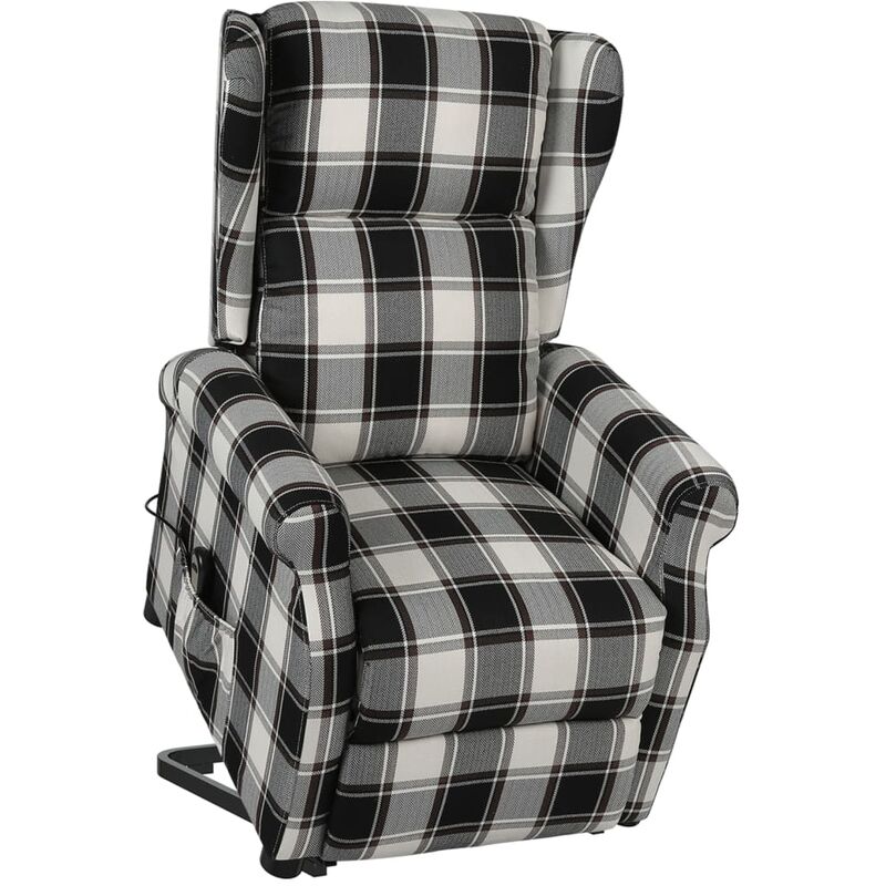 

Sillón reclinable de pie de tela marrón y blanco - Marrón - Vidaxl