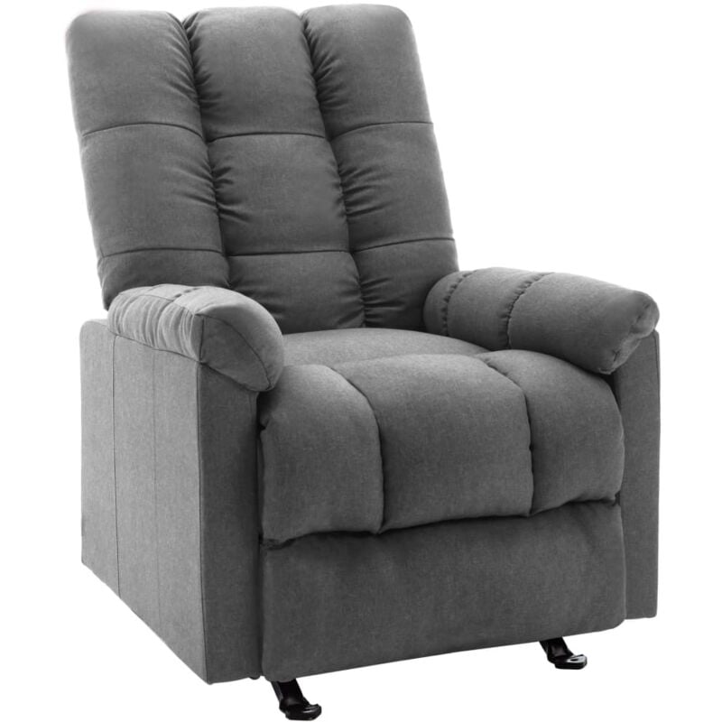 

Sillón Reclinable de Tela Gris Claro - Gris - Vidaxl