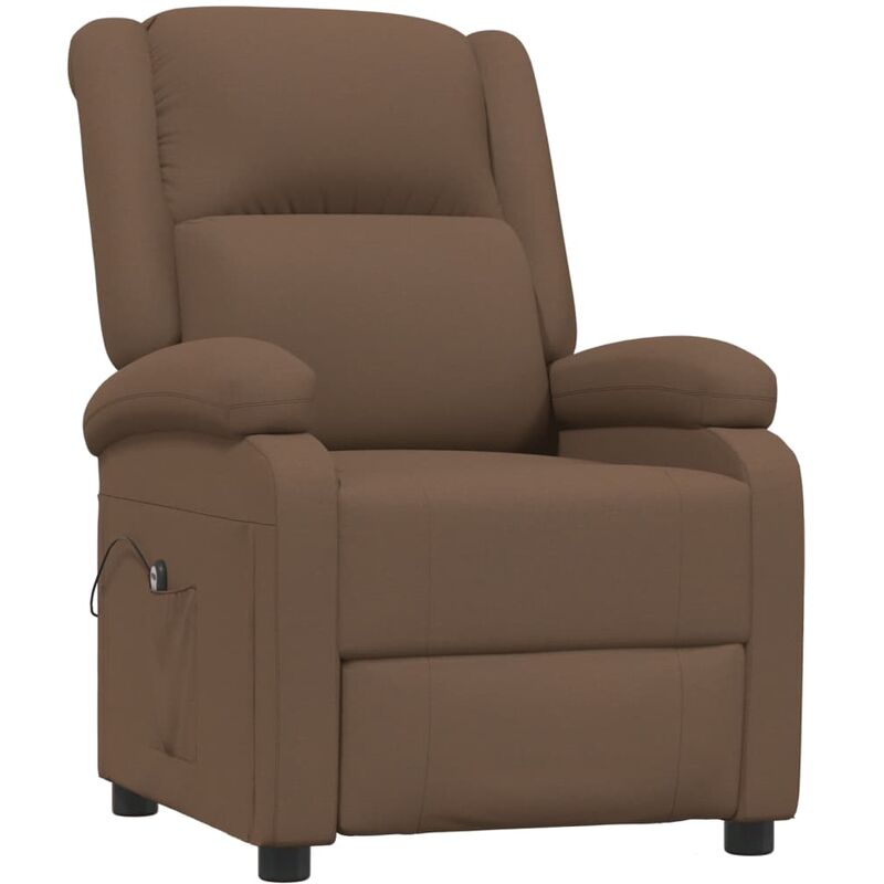 

Sillón reclinable eléctrico para TV de tela marrón - Marrón - Vidaxl