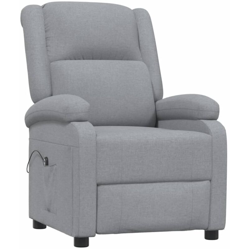 

Sillón reclinable eléctrico para TV de tela gris claro - Gris - Vidaxl