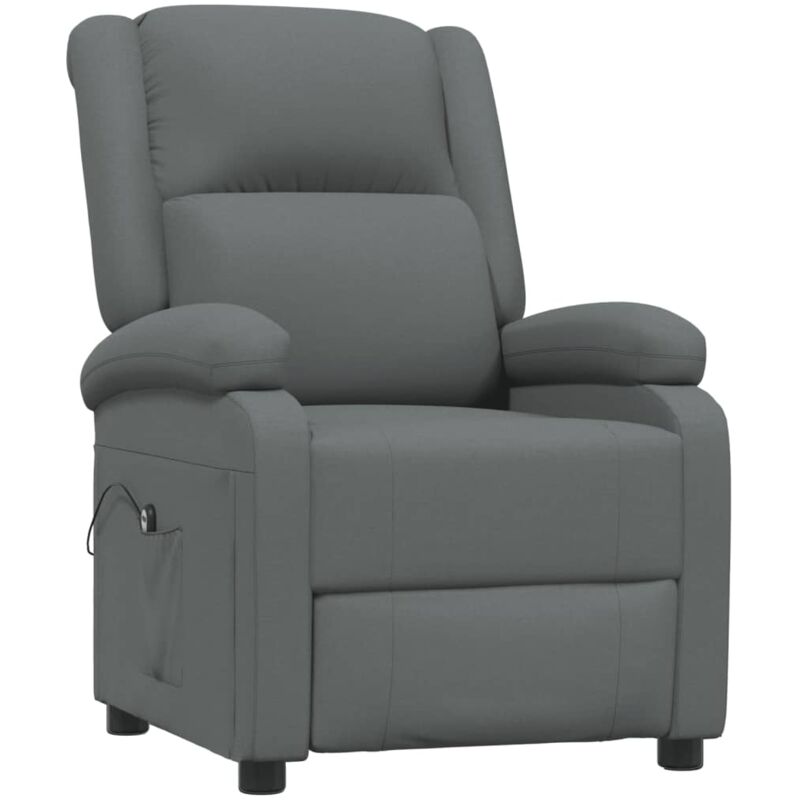 

Sillón reclinable eléctrico para TV de tela gris oscuro - Gris - Vidaxl