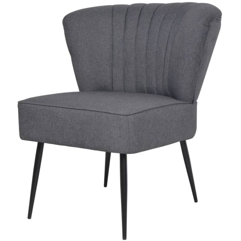 

vidaXL Sillón de Cóctel Tela Gris Oscuro - Gris