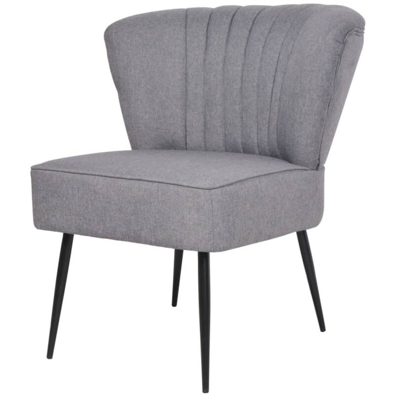 

Sillón de Cóctel Tela Gris Claro - Gris - Vidaxl