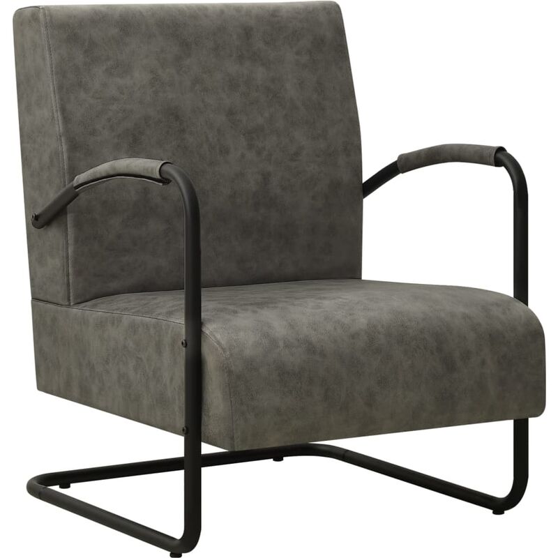 

Sillón de cuero sintético gris - Gris - Vidaxl