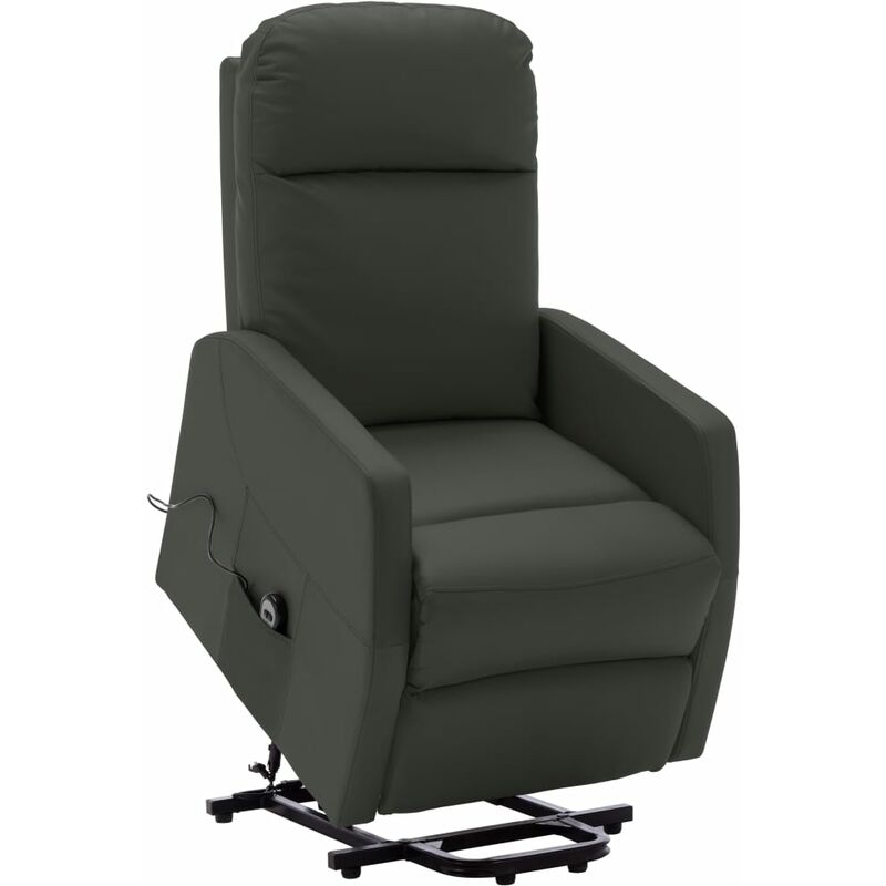 

Sillón Reclinable de Cuero Sintético Gris Antracita - Antracita - Vidaxl