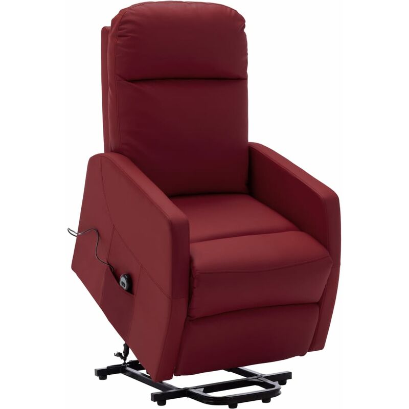 

Sillón de Masaje de Cuero Sintético Rojo Vino Tinto - Rojo - Vidaxl