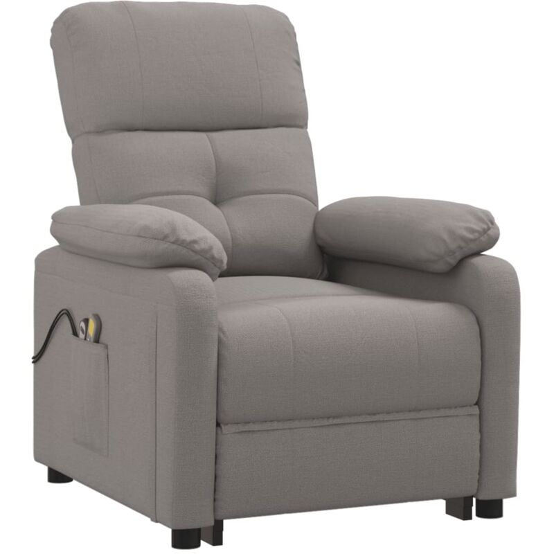 

Sillón de masaje eléctrico y reclinable tela gris taupe - Gris Topo - Vidaxl