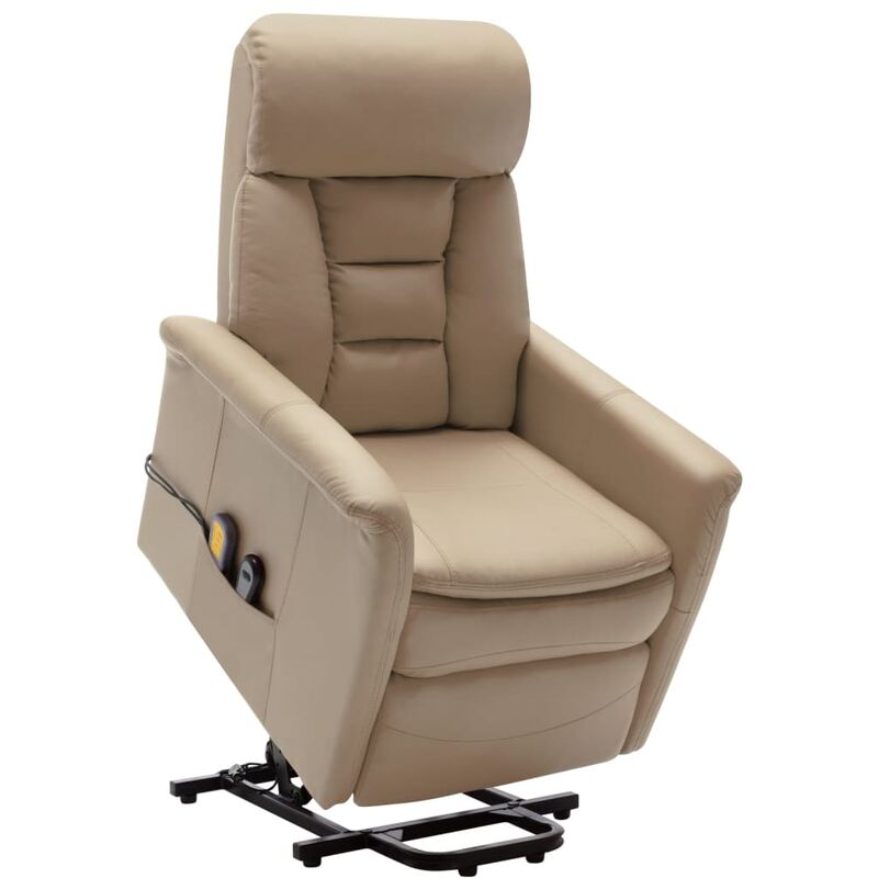 

Sillón reclinable de cuero sintético capuchino - Marrón - Vidaxl
