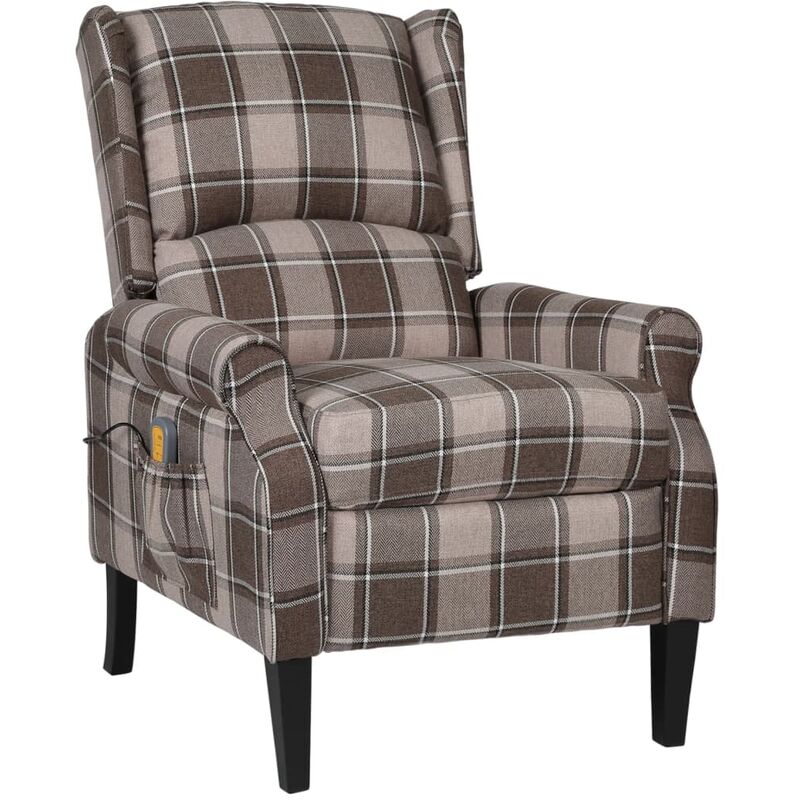 

Sillón de masaje reclinable de tela beige - Beige - Vidaxl
