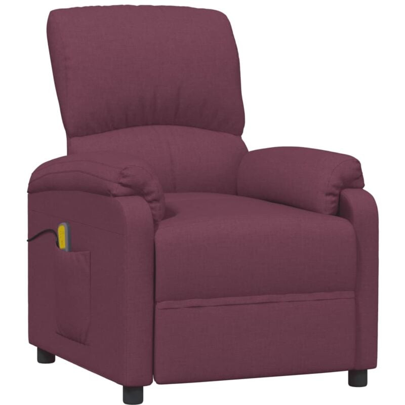 

Sillón de masaje reclinable de tela morado - Púrpura - Vidaxl