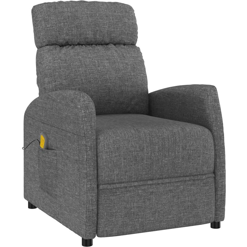 

Sillón de Masaje Reclinable de Tela Gris Oscuro - Gris - Vidaxl