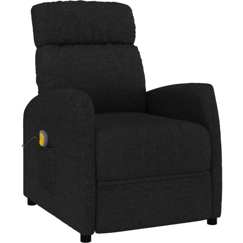 

Sillón de Masaje Reclinable de Tela Negro - Negro - Vidaxl