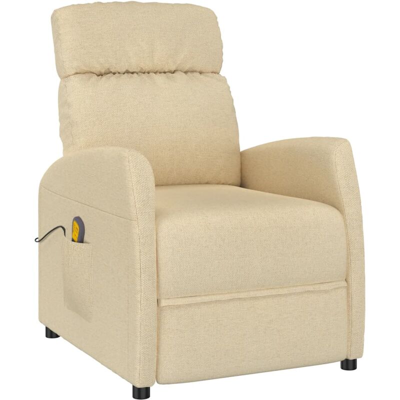 

Sillón de Masaje Reclinable de Tela Crema - Crema - Vidaxl