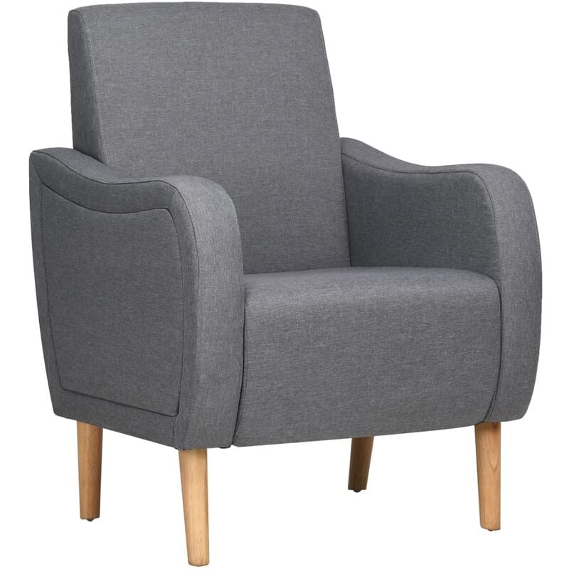 

Sillón de Tela Gris Claro - Gris - Vidaxl