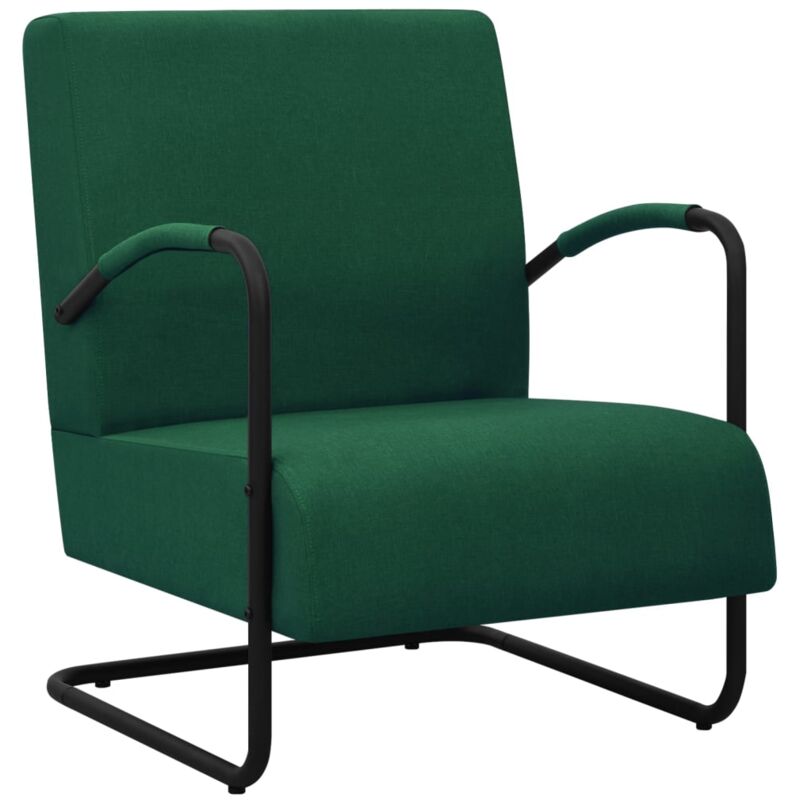 

Sillón de tela verde oscuro - Verde - Vidaxl