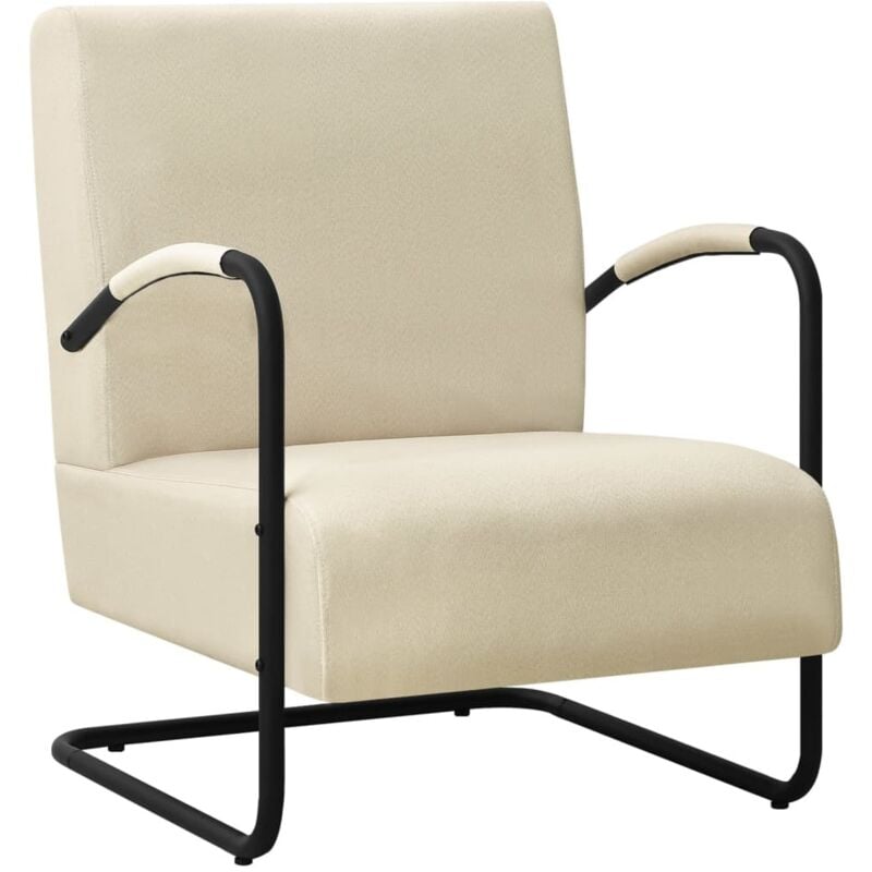 

Sillón de tela color crema - Crema - Vidaxl