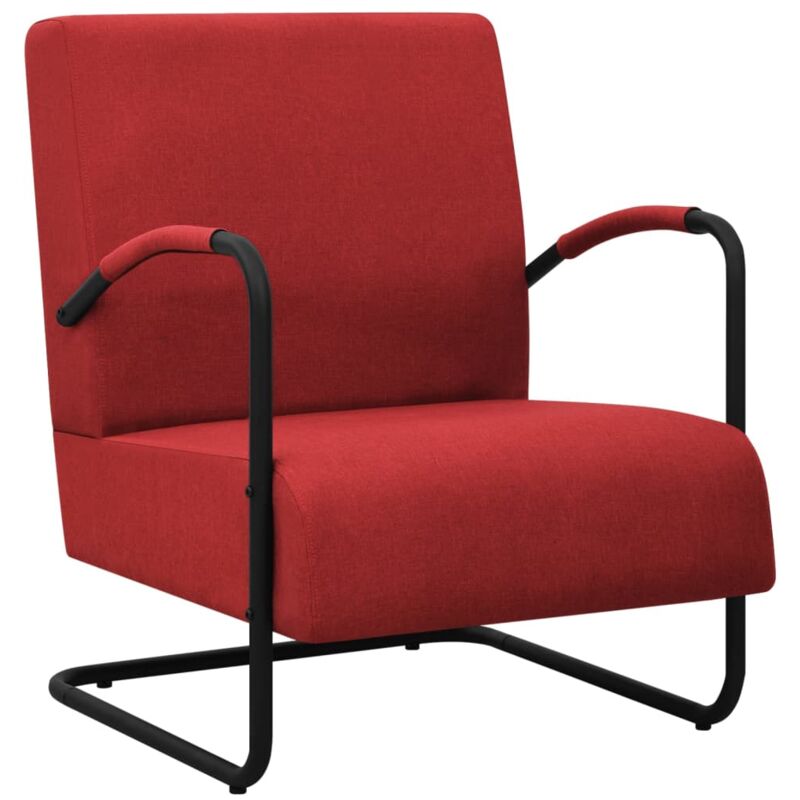 

Sillón de tela rojo vino tinto - Rojo - Vidaxl