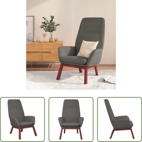 vidaXL Sillón de tela -  Sillón de relax de tela gris claro