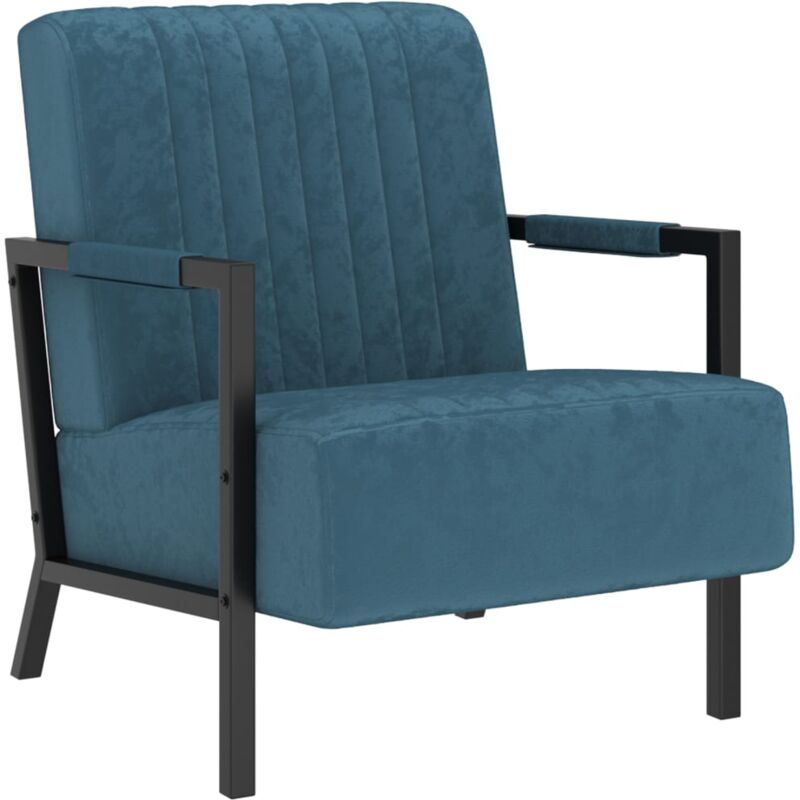 

vidaXL Sillón de terciopelo azul - Azul