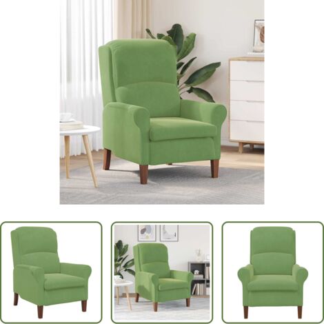 vidaXL Sillón ergonómico -  sillón Verde claro 76 x 94 x 102 cm Terciopelo