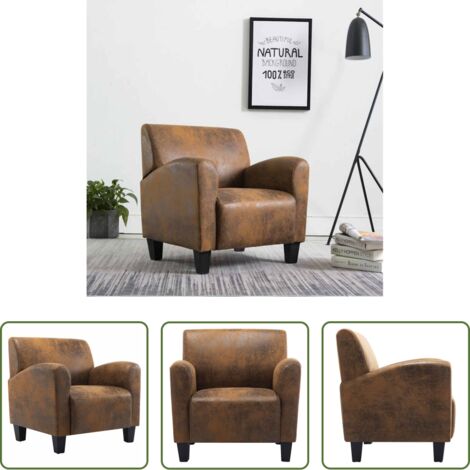 vidaXL Sillón marrón -  Sillón marrón 70x69x72 cm piel sintética