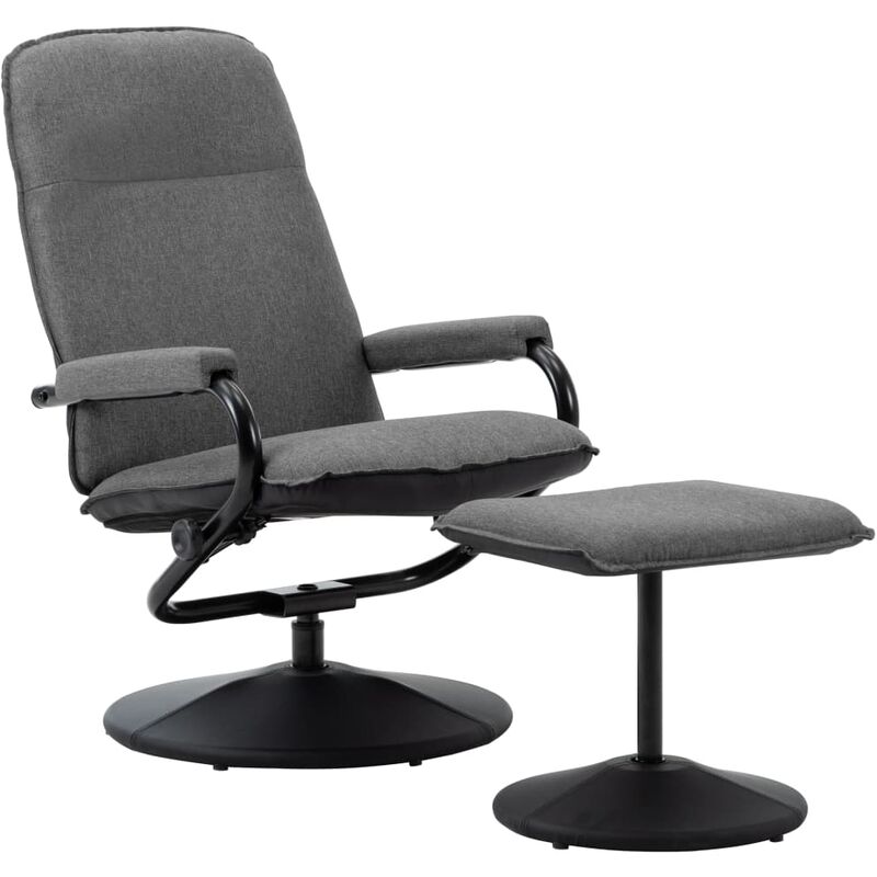 

Sillón Reclinable con Reposapiés Tela Gris Claro - Gris - Vidaxl