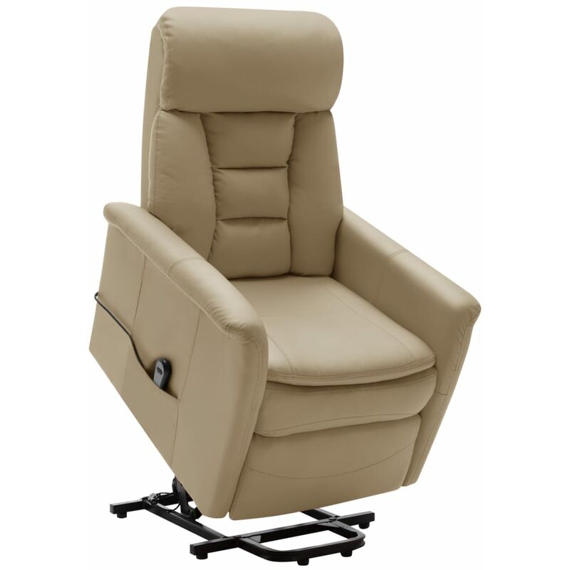 

Sillón reclinable de pie de cuero sintético capuchino - Marrón - Vidaxl