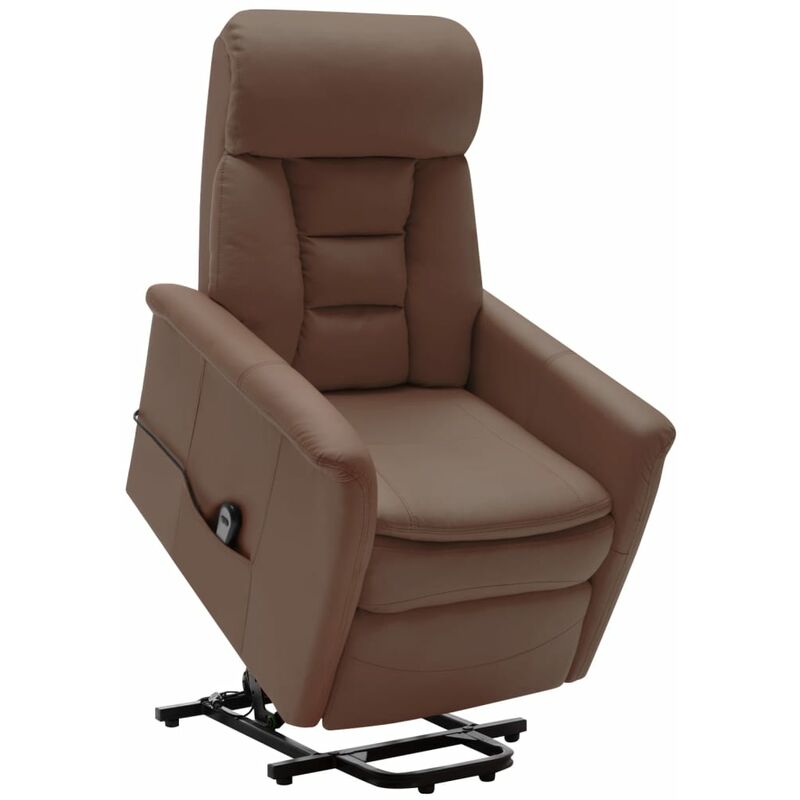 

Sillón reclinable de pie de cuero sintético marrón - Marrón - Vidaxl