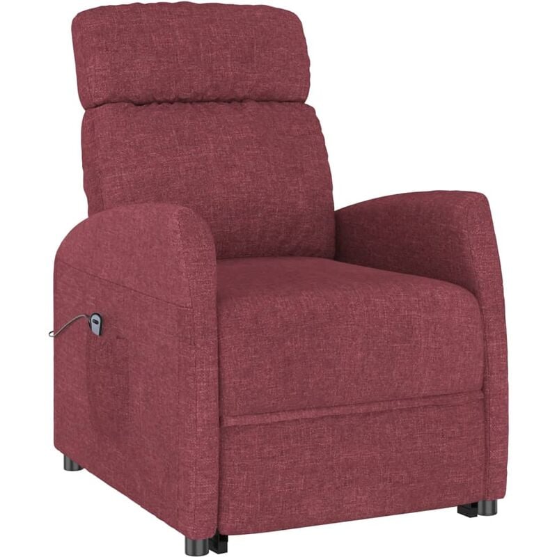 

Sillón reclinable de pie de tela rojo tinto - Rojo - Vidaxl
