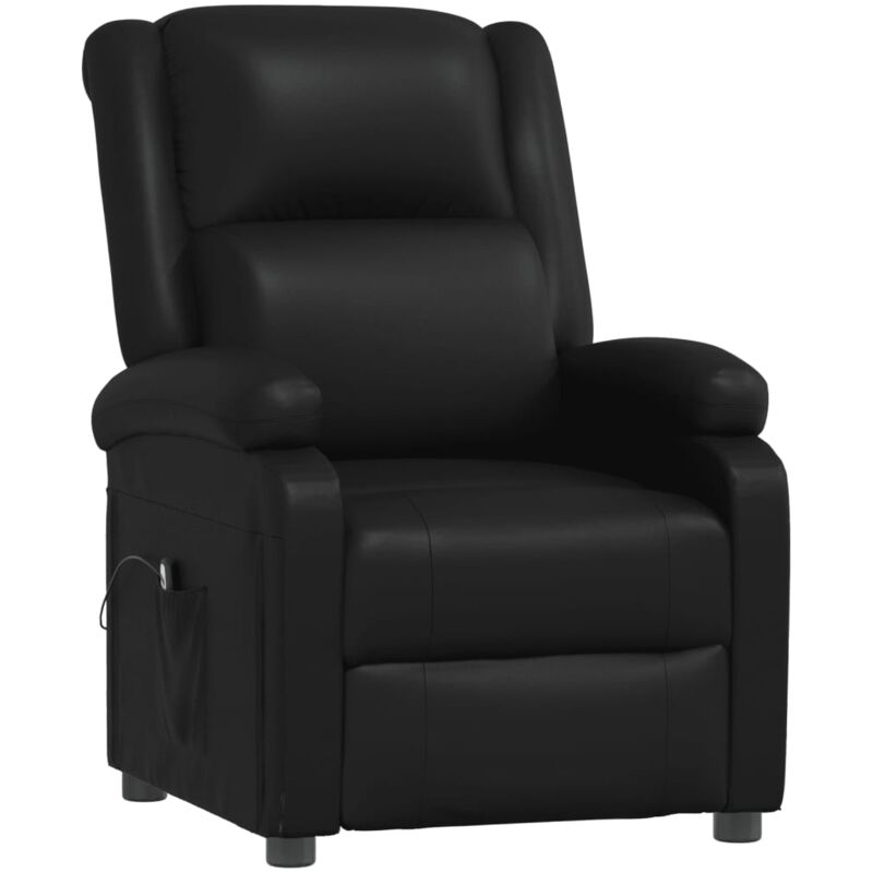 

Sillón reclinable eléctrico de sintético cuero negro - Negro - Vidaxl