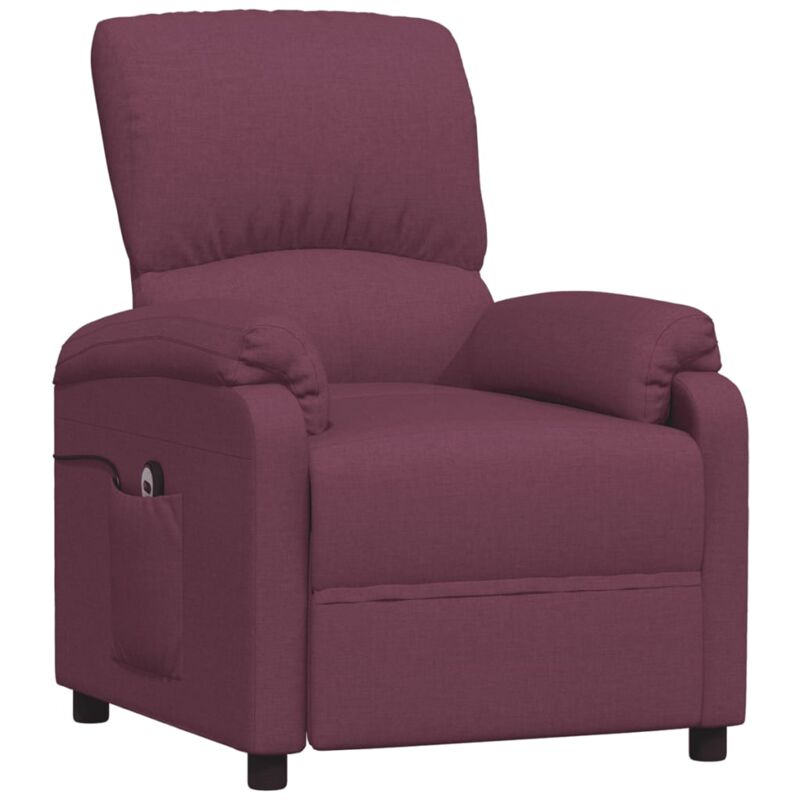 

Sillón eléctrico reclinable de tela morado - Púrpura - Vidaxl