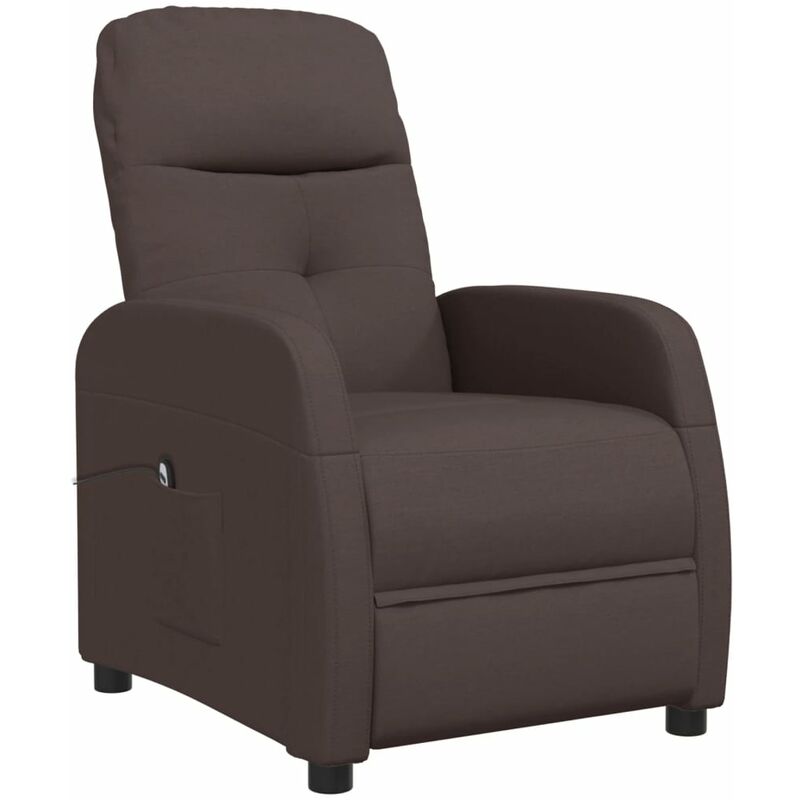

Sillón reclinable eléctrico tela marrón oscuro - Marrón - Vidaxl