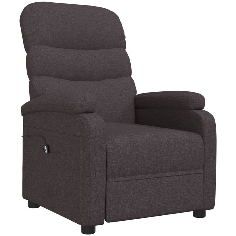 

Sillón reclinable eléctrico tela marrón oscuro - Marrón - Vidaxl