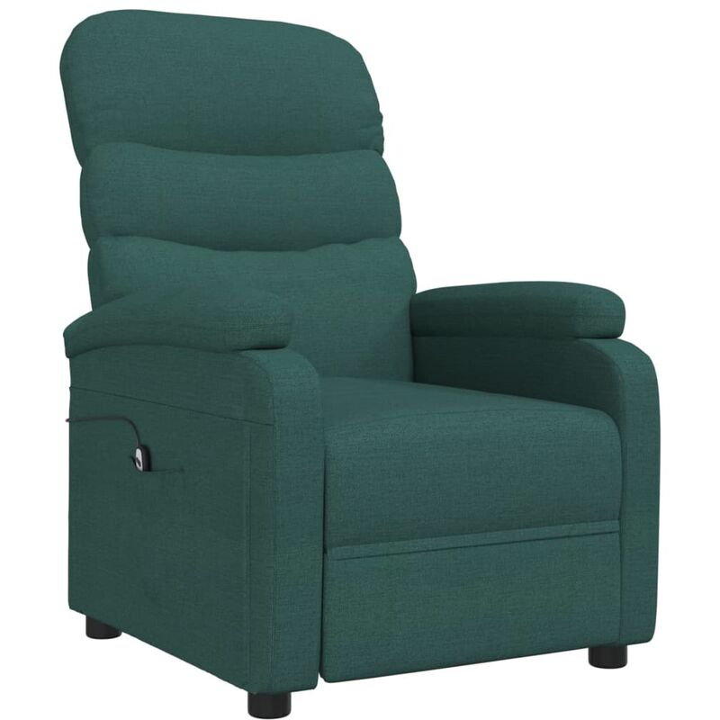 

Sillón reclinable eléctrico tela verde oscuro - Verde - Vidaxl