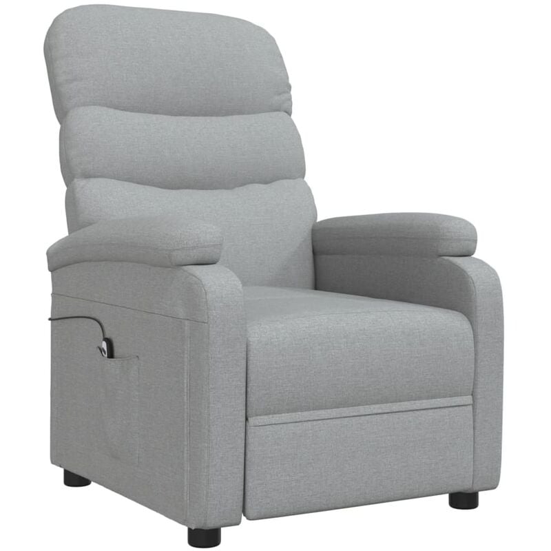 

Sillón reclinable eléctrico tela gris claro - Gris - Vidaxl